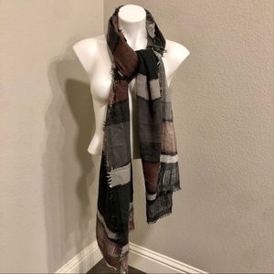 Cejon Womens Scarf - Pink, Grey, White, Black - One Size